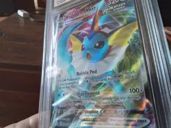 Pokemon Cards promo sr ar vaporeon gx vmax secret 030/203 ex graded art card b44 - Image 4