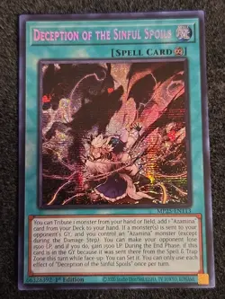 Yugioh Deception of the Sinful Spoils MP25-EN113 Mega Pack Prismatic Secret Rare - Image 1