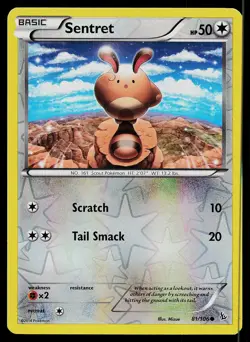 Pokemon Card Flashfire Sentret 81/106 Common Reverse Holo - Image 1
