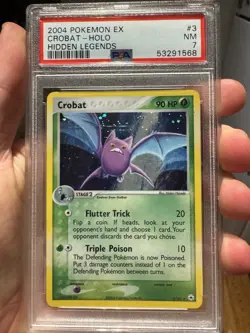 PSA 7 Near Mint Crobat HOLO Pokemon EX Hidden Legends 2004 Nintendo - Image 1