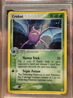 PSA 7 Near Mint Crobat HOLO Pokemon EX Hidden Legends 2004 Nintendo - Image 2