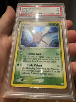 PSA 7 Near Mint Crobat HOLO Pokemon EX Hidden Legends 2004 Nintendo - Image 3