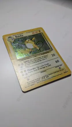 Raichu 014/102 Base Set Holo vintage Pokemon card LP - Image 3