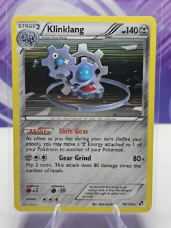Klinklang 76/114 Black and White HP Pokemon Card TCG - Image 1
