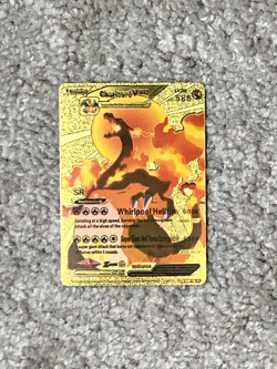 Charizard VMax HP586 Whirlpool Hellfire Gold Foil Fan Art Collector Card - Image 1