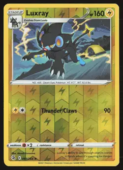 SWSH08: Fusion Strike Luxray #093/264 Reverse Holo Pokemon Card - Image 1