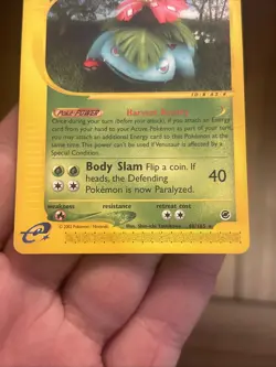 Pokemon TCG Venusaur Card 68/165 Rare, Expedition Set E Reader - Image 4