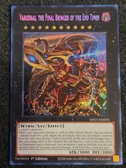 Yugioh! Varudras, the Final Bringer of the End MP25-EN070 Prismatic Secret Rare - Image 1
