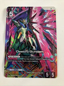 Bandai Destiny Gundam LR+ Phantom Aria Holo G004-050 Gundam Card Game - Image 1