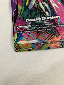 Bandai Destiny Gundam LR+ Phantom Aria Holo G004-050 Gundam Card Game - Image 4