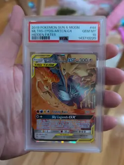 Pokemon TCG Moltres Zapados Articuno GX Hidden Fates Card 44/68 PSA 10 - Image 1
