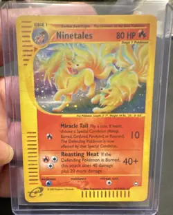Pokemon Ninetales Aquapolis Holo Rare 2002 H19/H32 80 HP English Card - Image 1