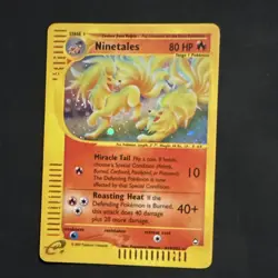 Pokemon Ninetales Aquapolis Holo Rare 2002 H19/H32 80 HP English Card - Image 3