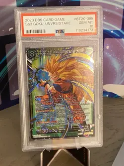 Bandai SS3 Son Goku, Universe at Stake SR BT20-095 PSA 10 Dragon Ball Super Card - Image 1