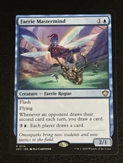 MTG Commander: Secrets of Strixhaven Faerie Mastermind 0114 NM Rare - Image 1