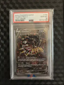 2022 POKEMON SWORD & SHIELD LOST ORIGIN #186 FULL ART/GIRATINA V PSA 10 - Image 1