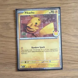 Pokemon Pikachu TEF 051/162 Stamped Holo Promo Basic English HP70 Random Spark - Image 1