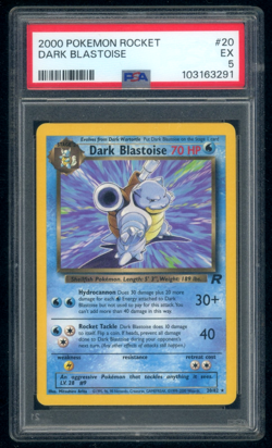 2000 Pokemon Rocket #20 Dark Blastoise PSA 5 EX - Image 1