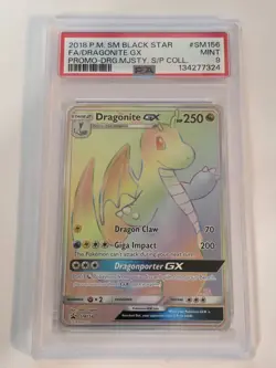 2018 Pokemon SM Black Star Promos Dragonite #SM156 PSA 9 - Image 1