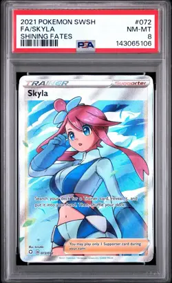SKYLA POKEMON 072/072 2021 SHINING FATES HOLO ENGLISH PSA 8 - Image 1