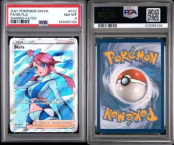 SKYLA POKEMON 072/072 2021 SHINING FATES HOLO ENGLISH PSA 8 - Image 3