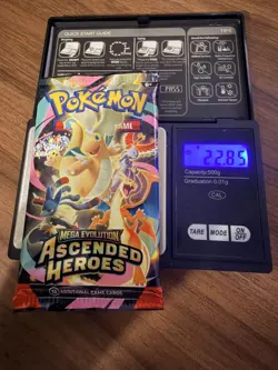 HEAVY 22.85g Pokemon TCG Ascended Heroes Booster Pack (SEALED) - Image 1
