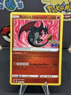 Radiant Charizard Holofoil Radiant Rare Pokemon GO 011/078 NM - Image 1