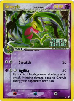 Pokemon TCG Grovyle 19/100 Reverse Holo Rare EX Crystal Guardians HP - Image 1
