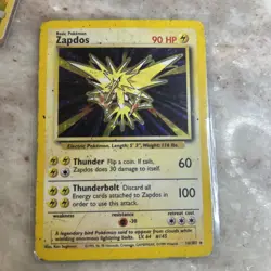 Pokemon Holo Rare Base Set 1999 Zapdos Card 16/102 - Image 1