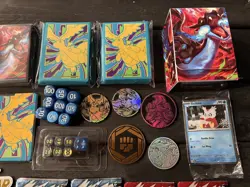 Pokemon Accessories Lot! Sleeves! 4 Fun Packs! Dice! Coins! Promo! Storage! $$$ - Image 2