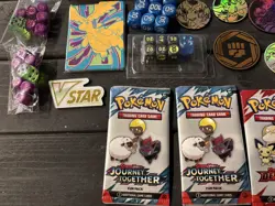 Pokemon Accessories Lot! Sleeves! 4 Fun Packs! Dice! Coins! Promo! Storage! $$$ - Image 5