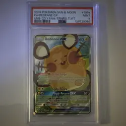 Pokemon TCG Dedenne GX 195A/214 Alternate Art Promo Holo PSA 9 EN 2019 - Image 1