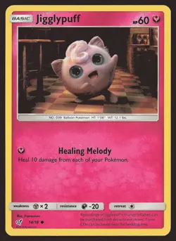 Detective Pikachu Jigglypuff #14/18 Holo Pokemon Card - Image 1