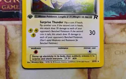 Dark Raichu 83/82 Secret Holo Rare Team Rocket 1st Edition LP Swirl Pokemon - Image 3
