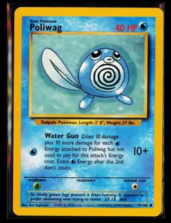 1999 Pokemon TCG Poliwag Base Set #059/102 - Image 1