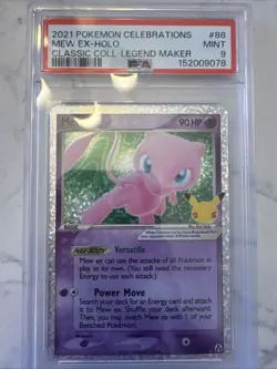 2021 Pokemon Celebrations Classic Coll Legend Maker #88 Mew Ex Holo PSA 9 - Image 1