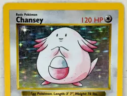 1999 Pokemon TCG Chansey 3/102 Base Set Unlimited Edition Holo Rare Shadowless - Image 4