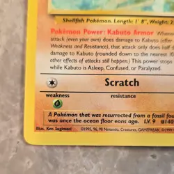 Pokemon TCG Kabuto 50/62 Fossil Common Regular Stage 1 1999 English - Image 3