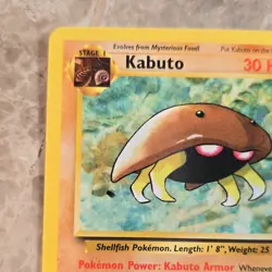 Pokemon TCG Kabuto 50/62 Fossil Common Regular Stage 1 1999 English - Image 4