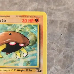 Pokemon TCG Kabuto 50/62 Fossil Common Regular Stage 1 1999 English - Image 5