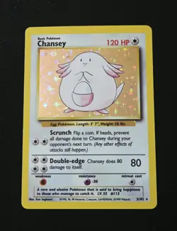 Chansey 03/102 Holo Rare WoTC Base Set Pokemon 1999 Wizards Of The Coast - Image 1