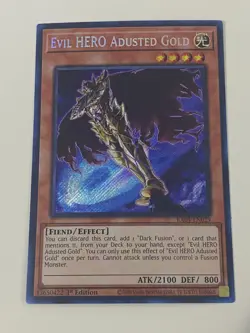 Yugioh Evil HERO Adusted Gold x 3 - 1st Edition Secret Rare NM - Free Holo Card - Image 4