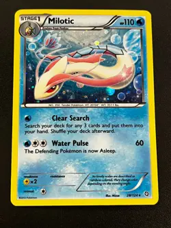 Milotic 28/124 - Dragons Exalted Cosmos Holo Deck Exclusive Pokemon TCG Card MP - Image 1