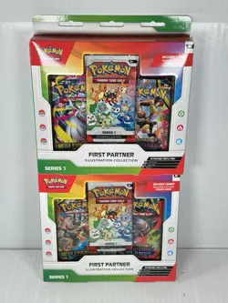Lot Of 2 Pokemon First Partner Illustration Collection Series 1 w/ Promo Cards 196214150522 - Image 1
