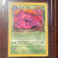 Pokemon Dark Muk 41/82 Team Rocket 1st Edition 60 HP Uncommon English Card - Image 1