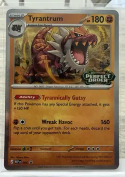 Pokemon Tyrantrum MEP 066 Black Star Promo Stage 2 English Card - Image 1
