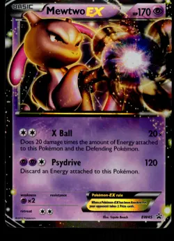 Mewtwo EX Black & White Promo Full Art Holo 170 MP/HP Pokemon Card BW45 - Image 1
