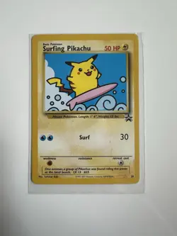 Pokemon TCG Surfing Pikachu Black Star Promo Card 28 WOTC - Image 1