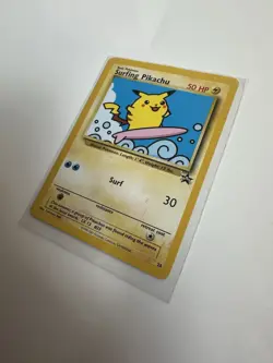 Pokemon TCG Surfing Pikachu Black Star Promo Card 28 WOTC - Image 2