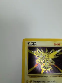 Pokemon Zapdos 16/102 Base Set Holo Rare Basic Card 1999 English - Image 2